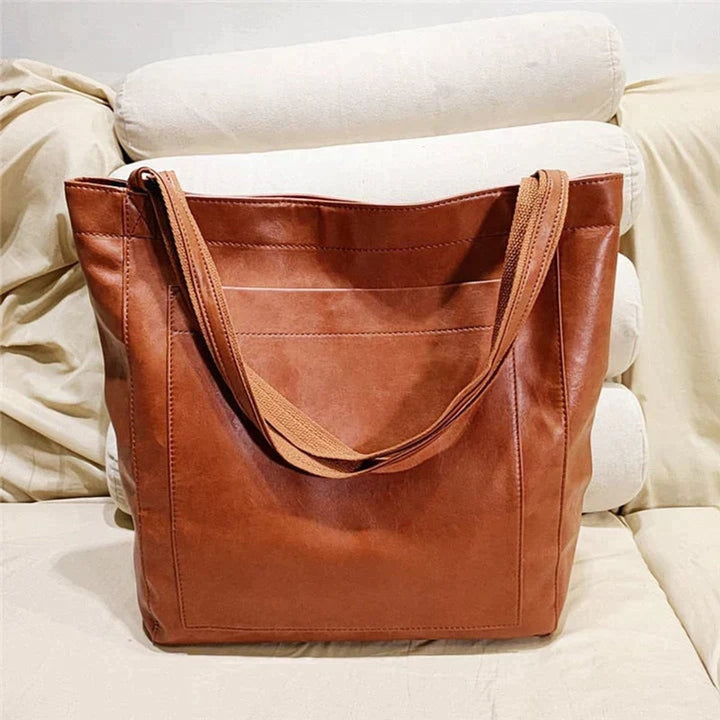 Women's Spacious Leather Tote Bag for Work (2)