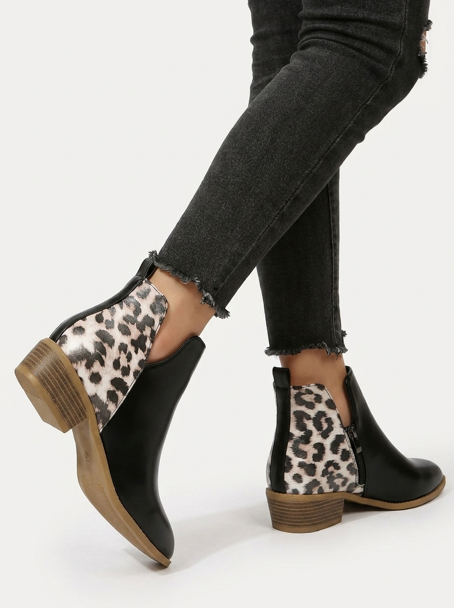 Women's Statement Animal Print Ankle Boots (16)
