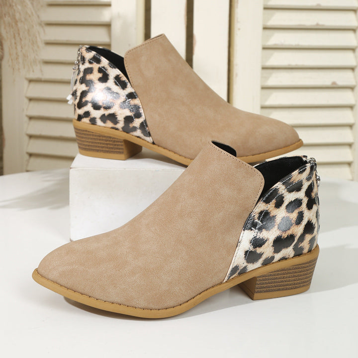Women's Statement Animal Print Ankle Boots (6)