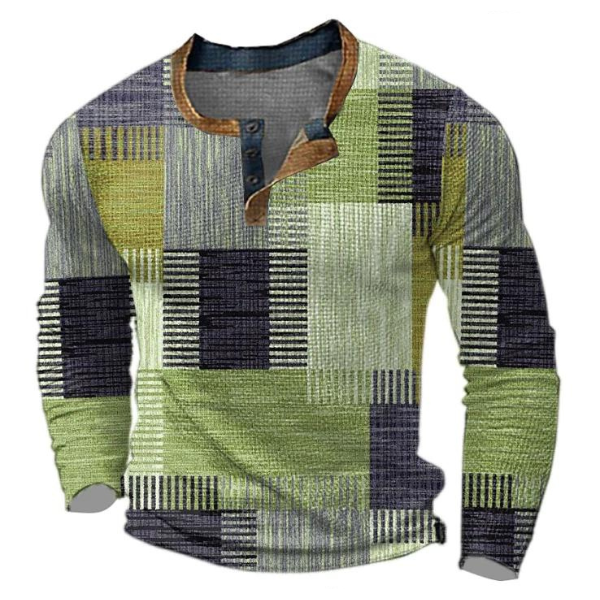 Women's Structured Vintage Knit Sweater in Green