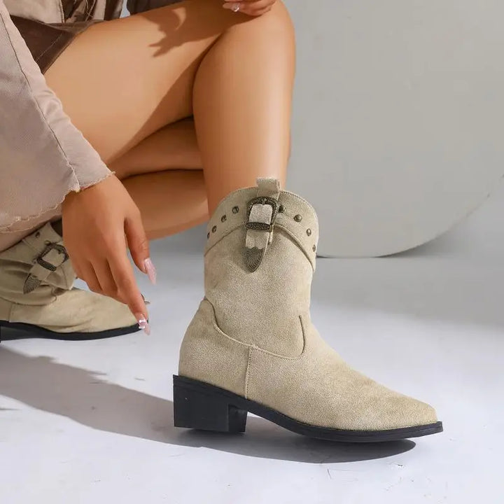Women's Suede Rider Boots for Fall Fashion (3)