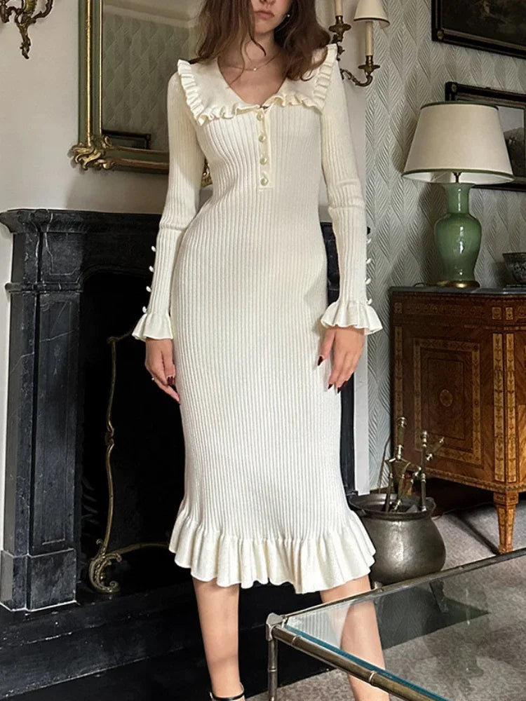 Women's Sweater Dress Maxi for Fall Weddings