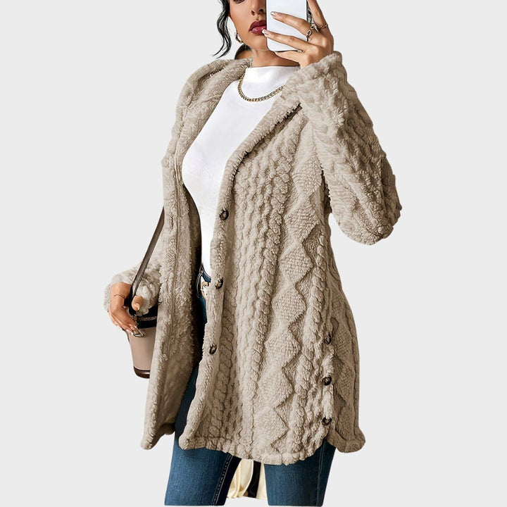 Women's Textured Hooded Knit Cardigan (2)