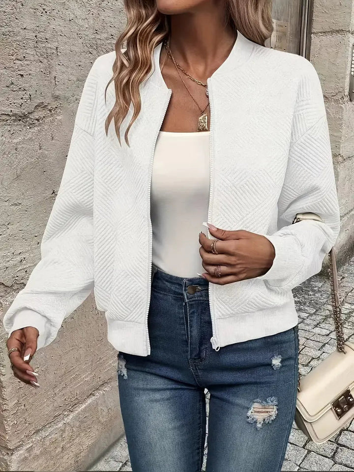 Women's Textured Knit Zip Cardigan (4)
