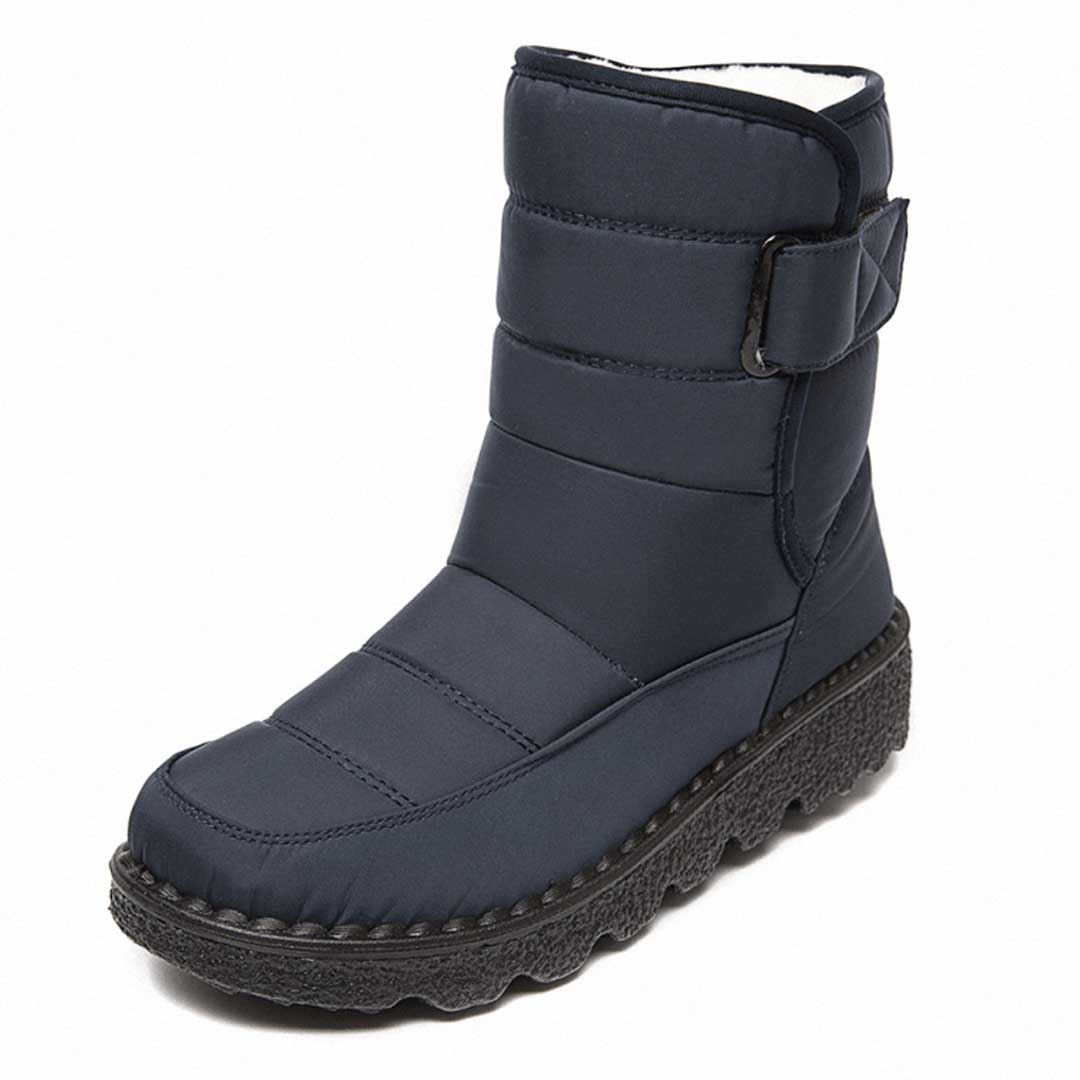 Women's Thermal Waterproof Ankle Boots in Dark Blue