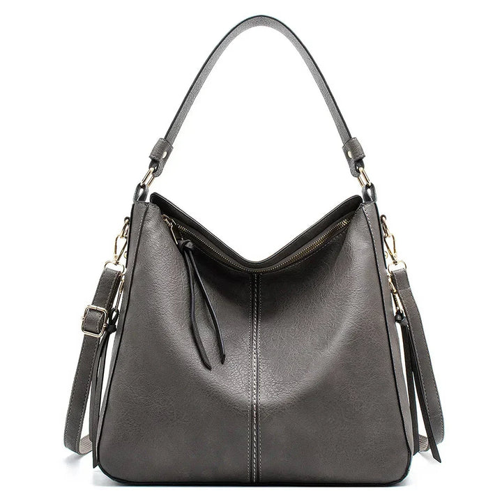 Women's Vegan Leather Tote Bag for Work in Grey
