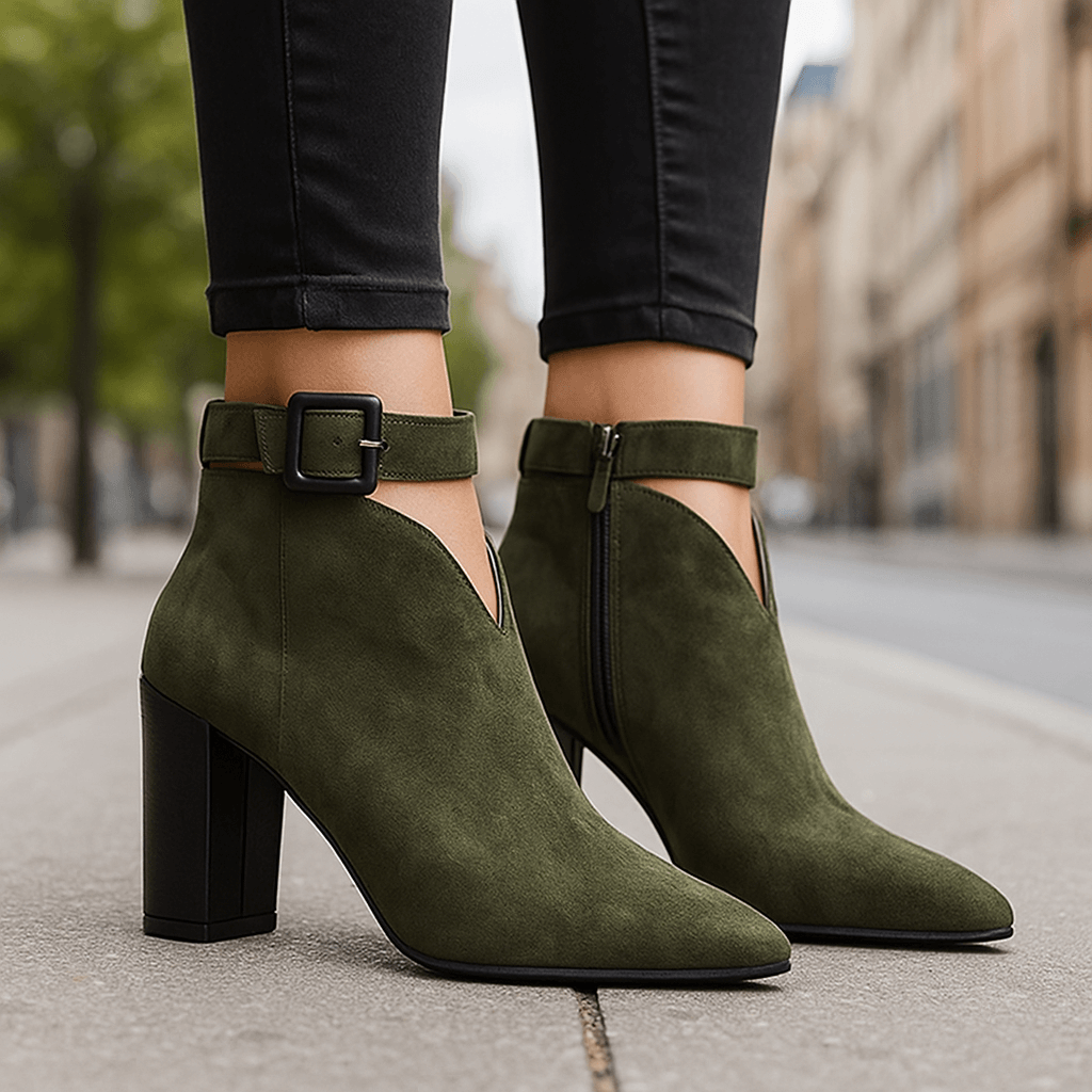 Women's Velvet Ankle Boots for Fall Fashion (2)
