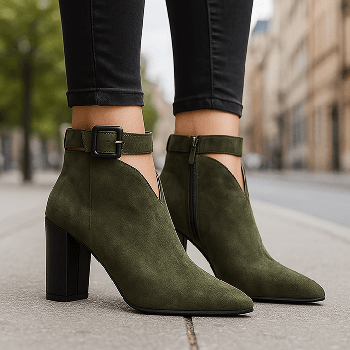 Women's Velvet Ankle Boots for Fall Fashion (2)
