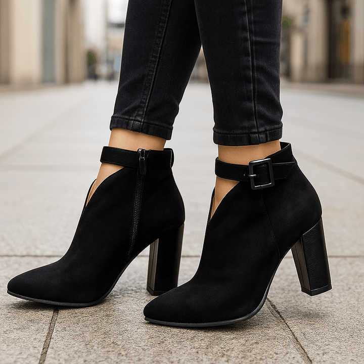 Women's Velvet Ankle Boots for Fall Fashion (3)