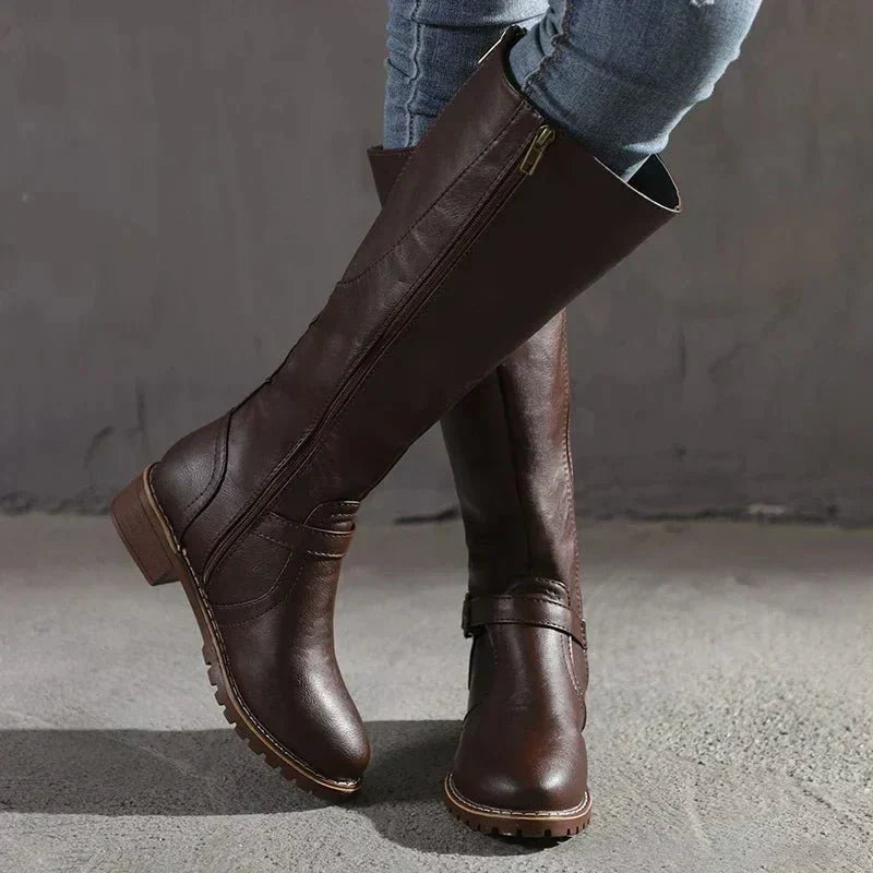 Women's Versatile Boots for Elegant Styling in Dark Brown