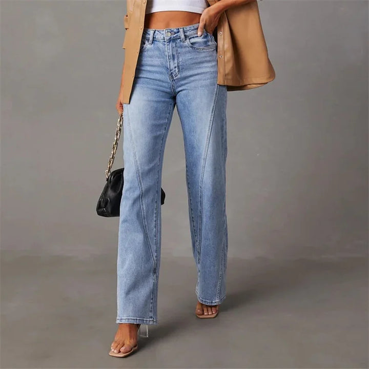 Women's Versatile Flared Bootcut Jeans in Blue