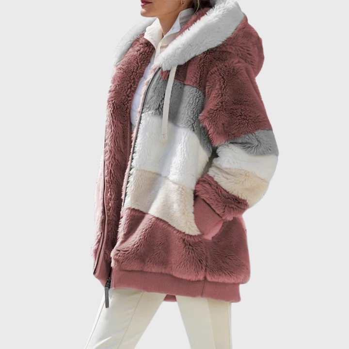 Women's Versatile Striped Puffer Jackets for Fall in Red Stripes