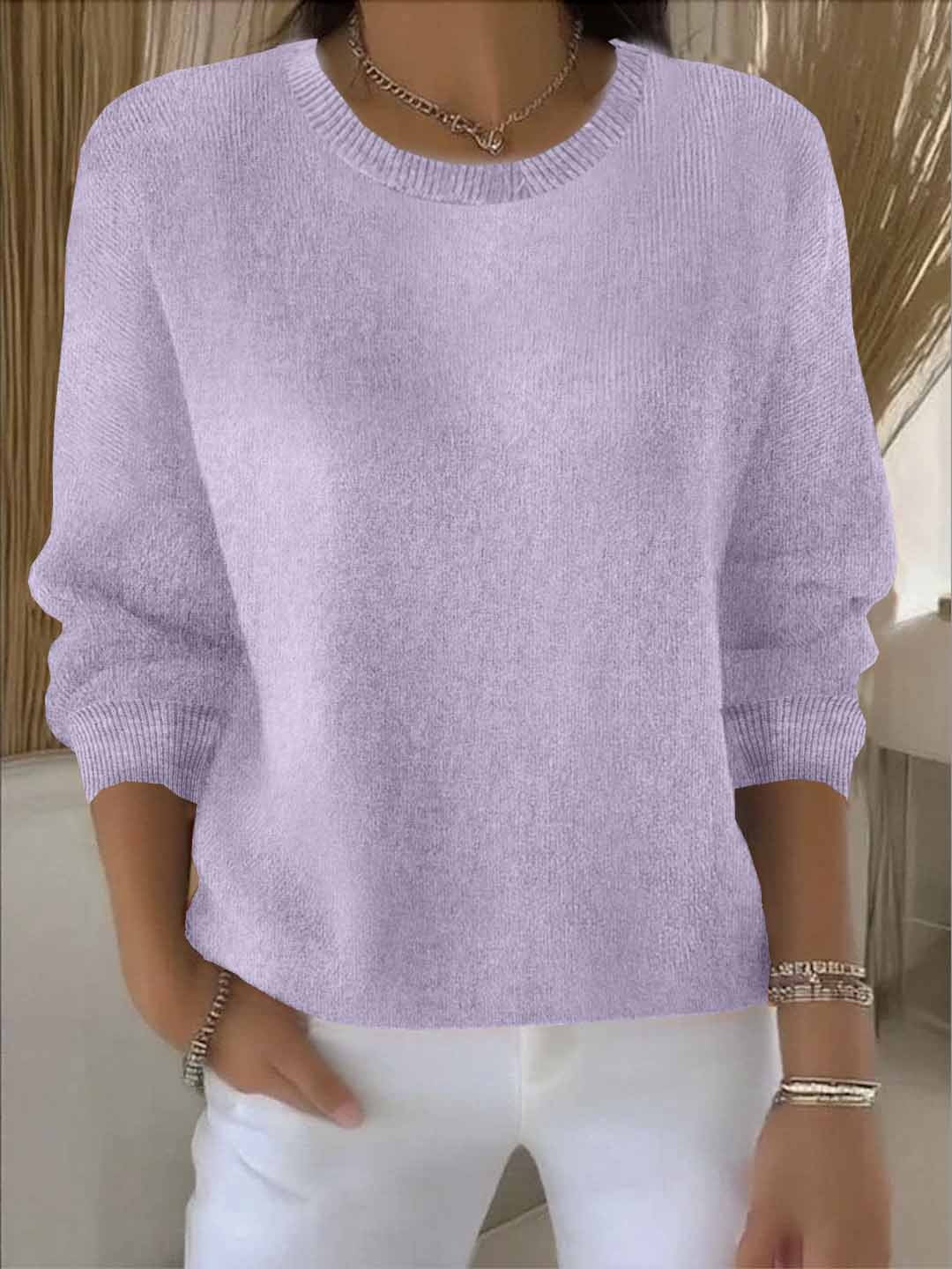 Women's Versatile Sweater for Casual and Formal Wear in Light Purple