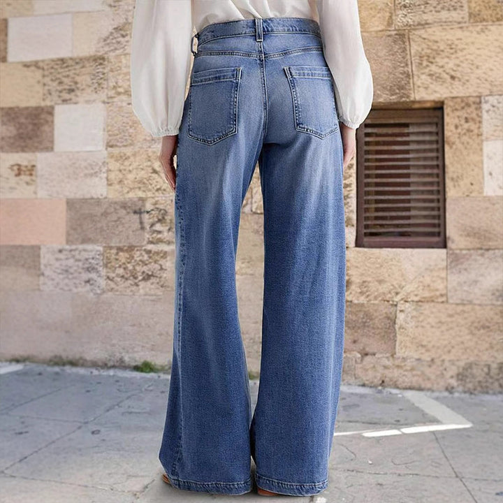 Women's Vintage High-Waist Wide Leg Jeans (5)