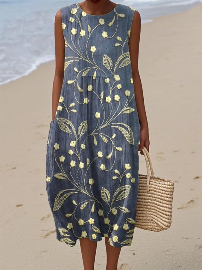 Women's Vintage Midi Dress for Fall Weddings