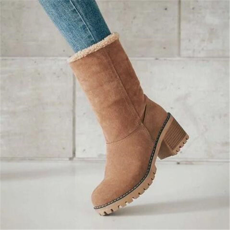 Women's Warm Brown Fall Boots in Brown