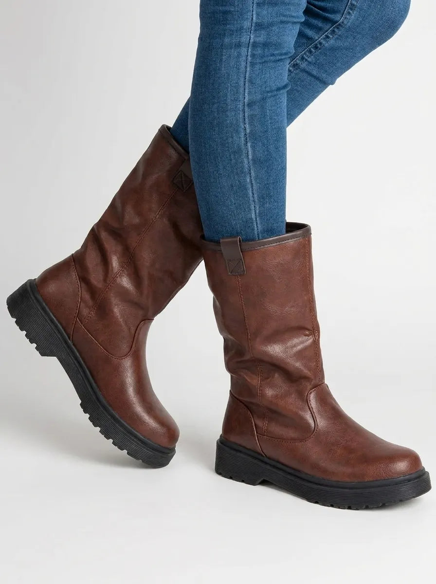 Women's Warm Fur-Lined Mid-Calf Boots