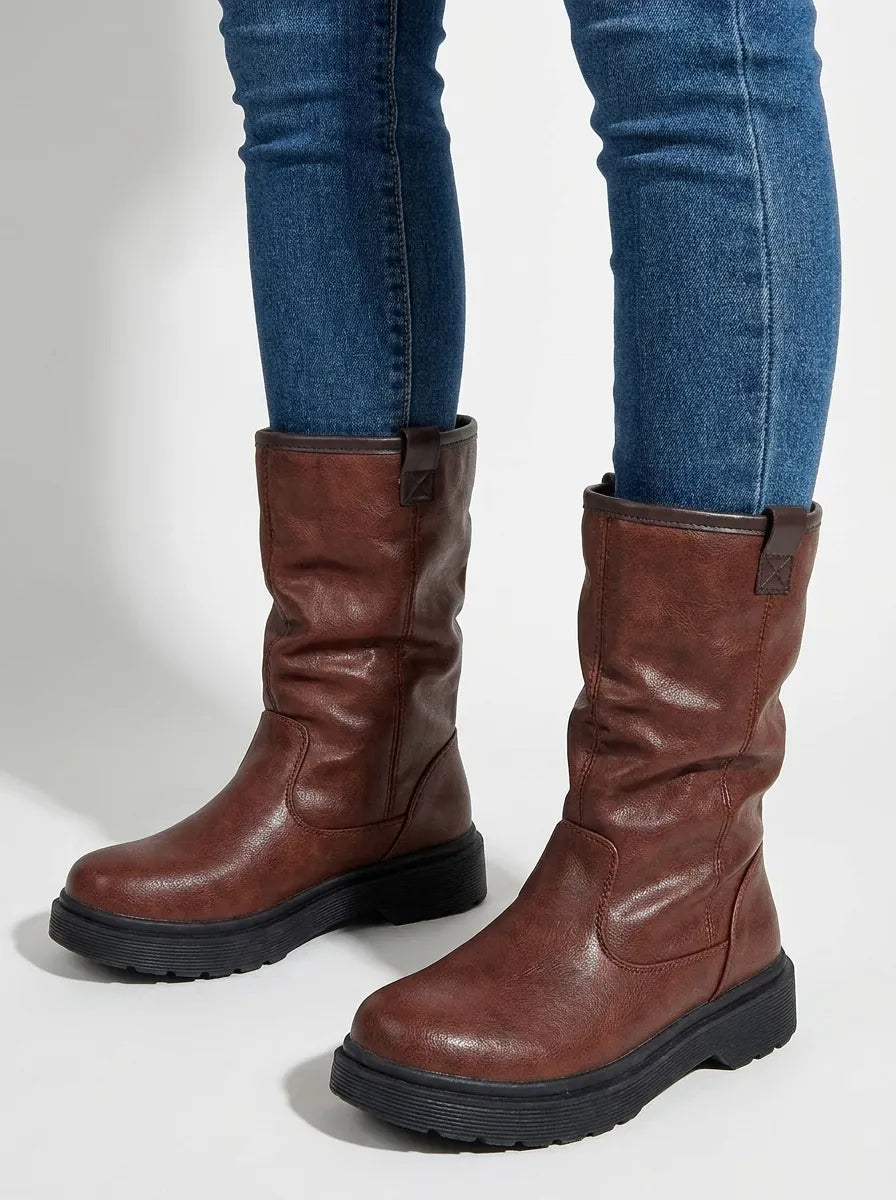 Women's Warm Fur-Lined Mid-Calf Boots (2)