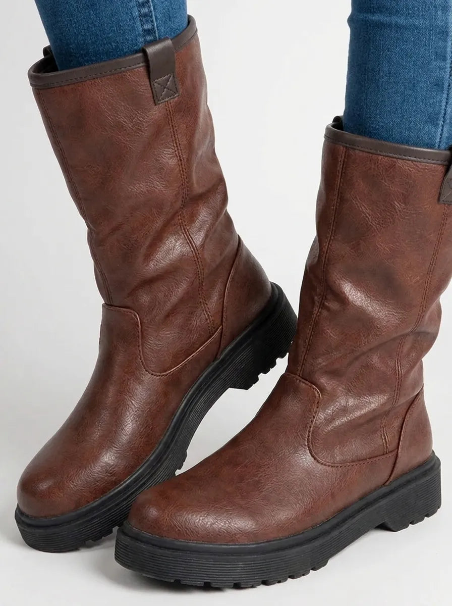 Women's Warm Fur-Lined Mid-Calf Boots (3)