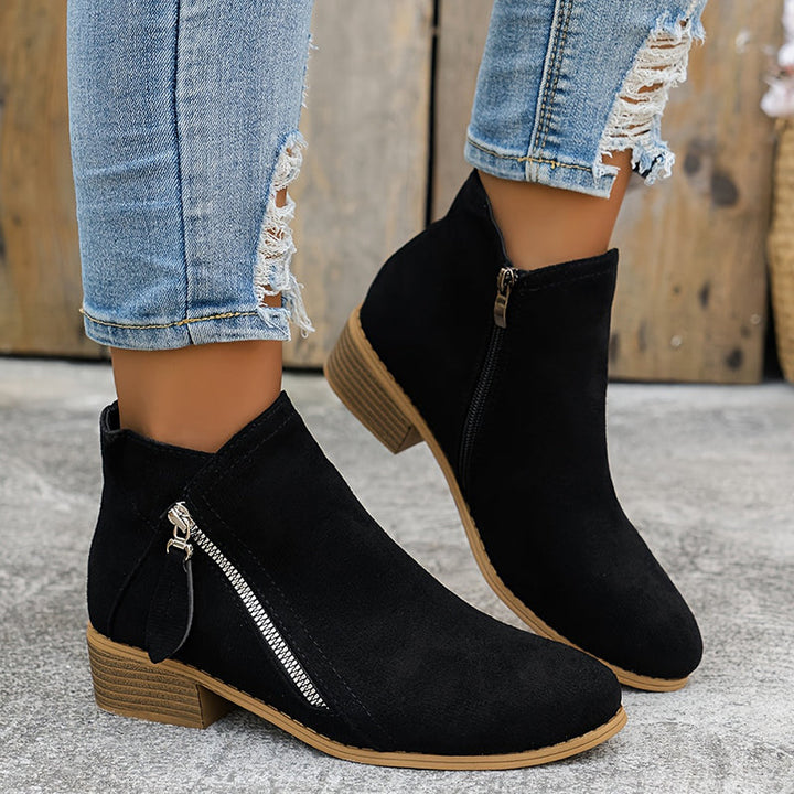 Women's Waterproof Knee High Boots for Fall in Black