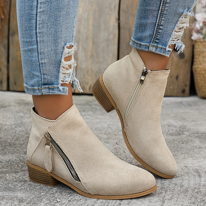 Women's Waterproof Knee High Boots for Fall in Light brown
