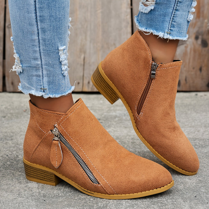 Women's Waterproof Knee High Boots for Fall in Light Brown
