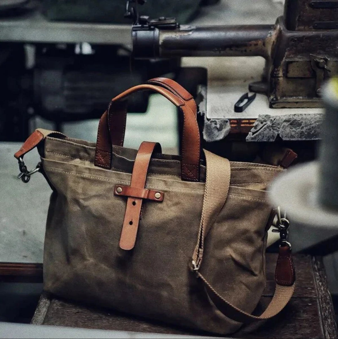 Women's Waxed Canvas Tote Bag for Work (5)