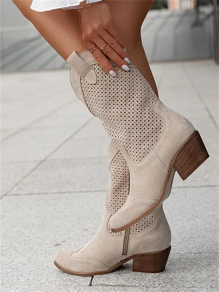 Women's Western Boots for Everyday Elegance in Khaki