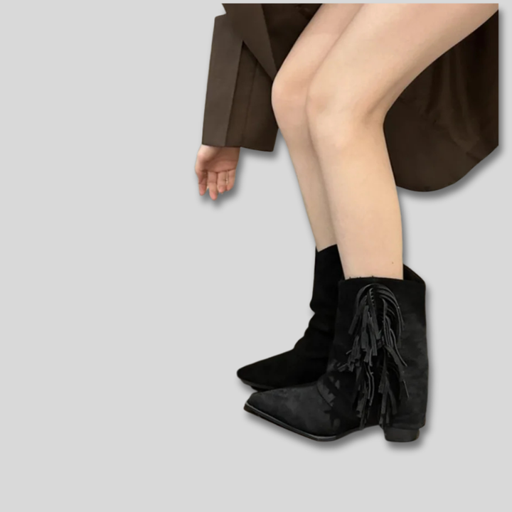 Women's Western Suede Ankle Boots for Fall (2)