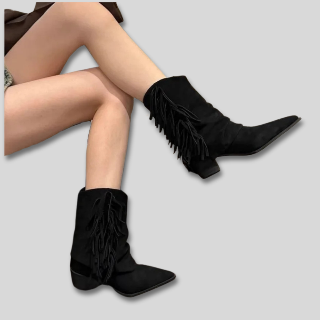 Women's Western Suede Ankle Boots for Fall (5)