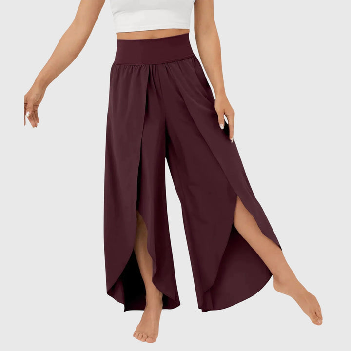 Women's Wide Leg Pants Everyday Comfort in Brown