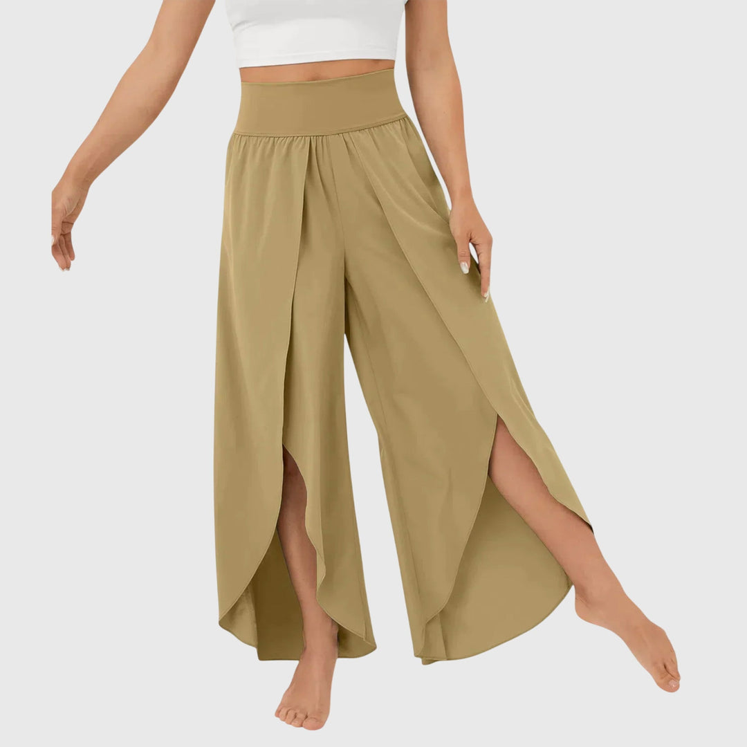 Women's Wide Leg Pants Everyday Comfort in Khaki