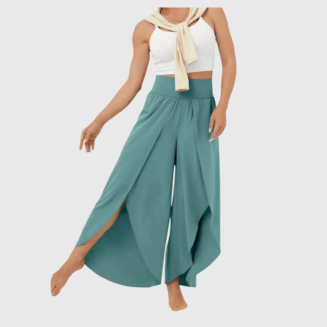 Women's Wide Leg Pants Everyday Comfort in Light Blue