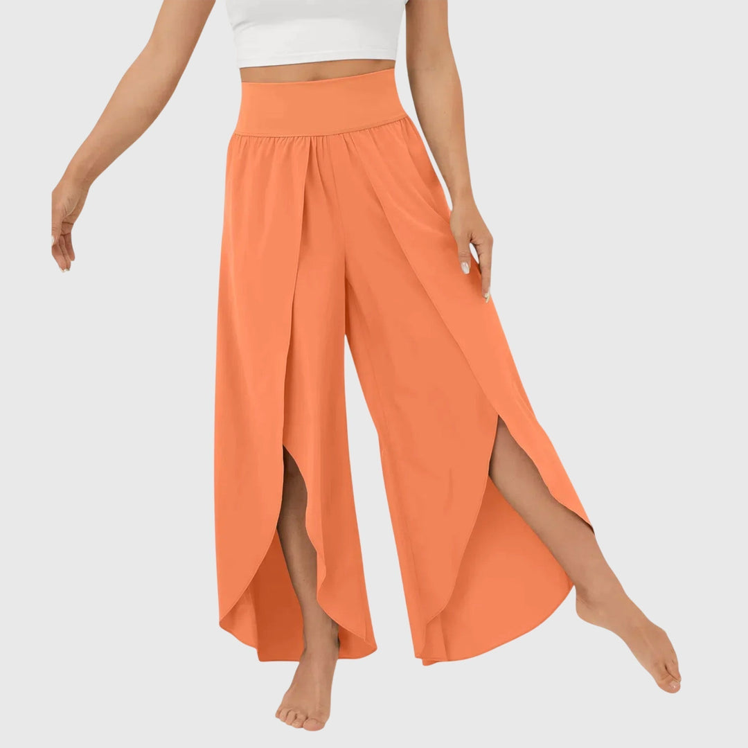 Women's Wide Leg Pants Everyday Comfort in Orange