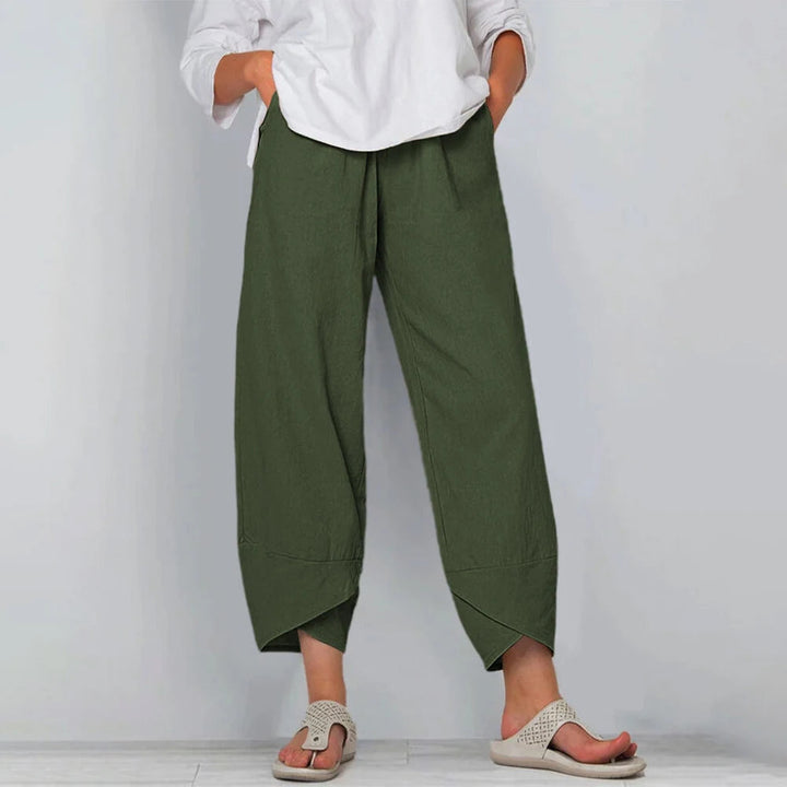 Women's Wide Leg Pants for All-Day Wear in Green