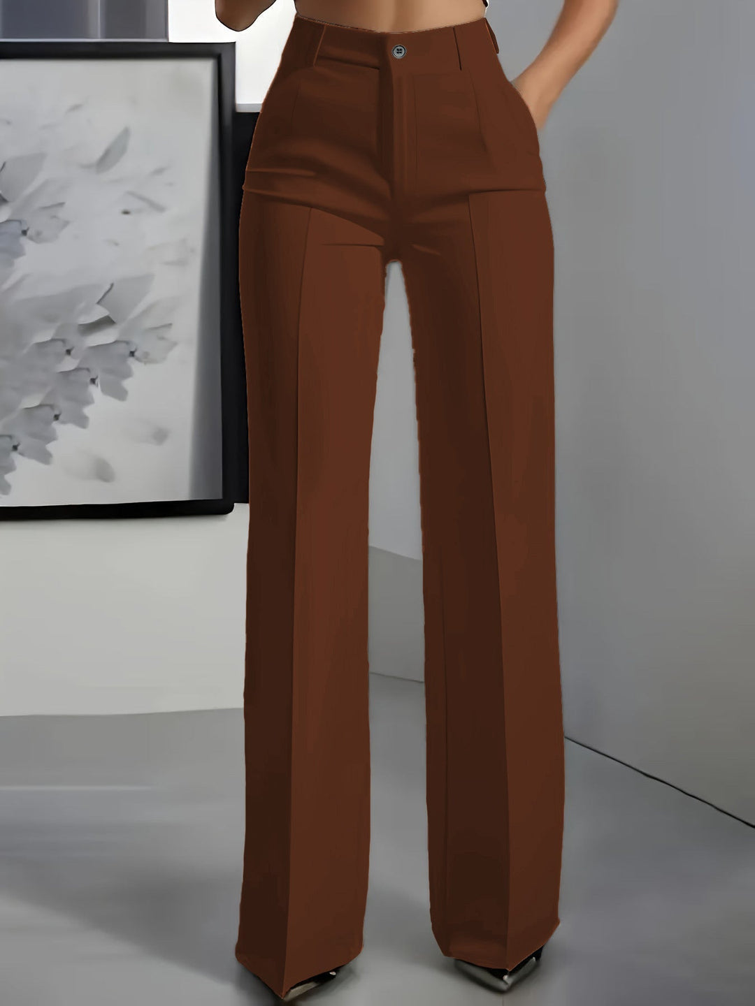 Women's Wide Leg Pants for Effortless Style in Brown