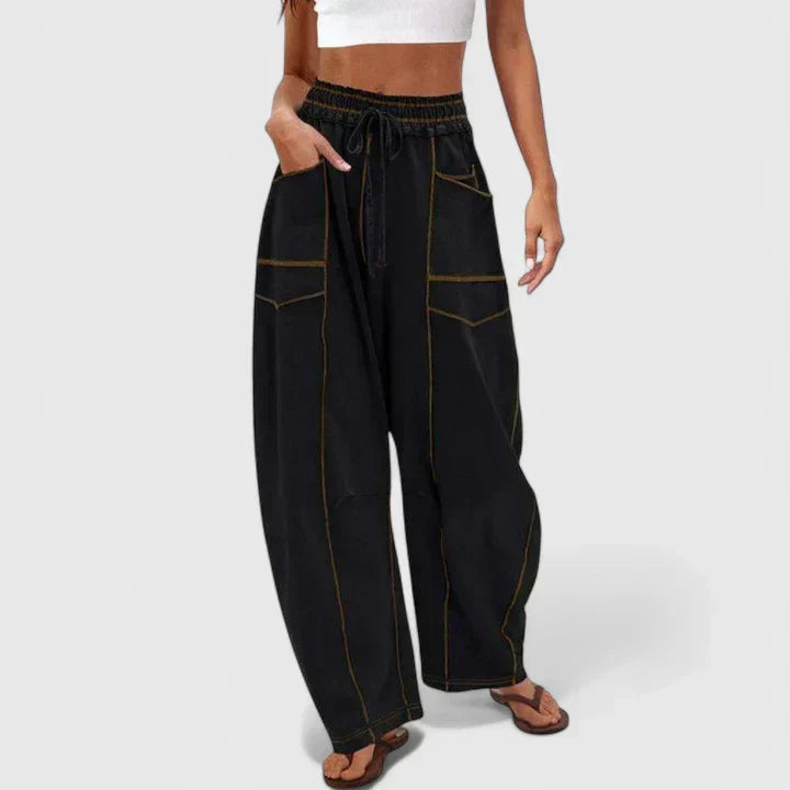 Women's Wide Leg Pants for Everyday Wear in Black