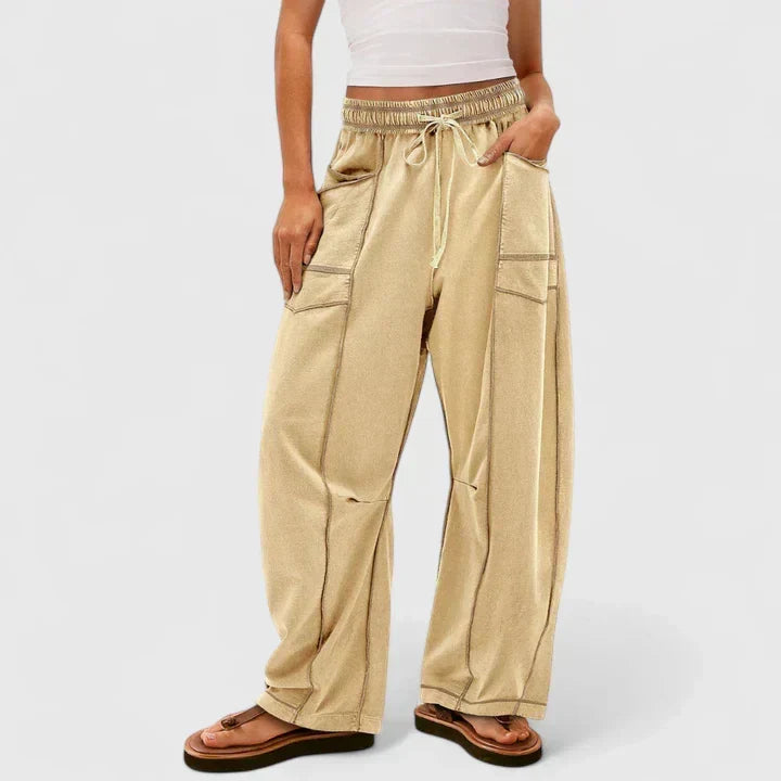 Women's Wide Leg Pants for Everyday Wear in Khaki