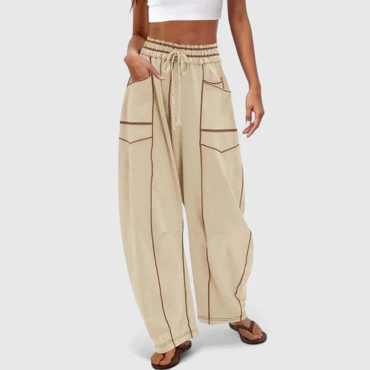 Women's Wide Leg Pants for Everyday Wear in White