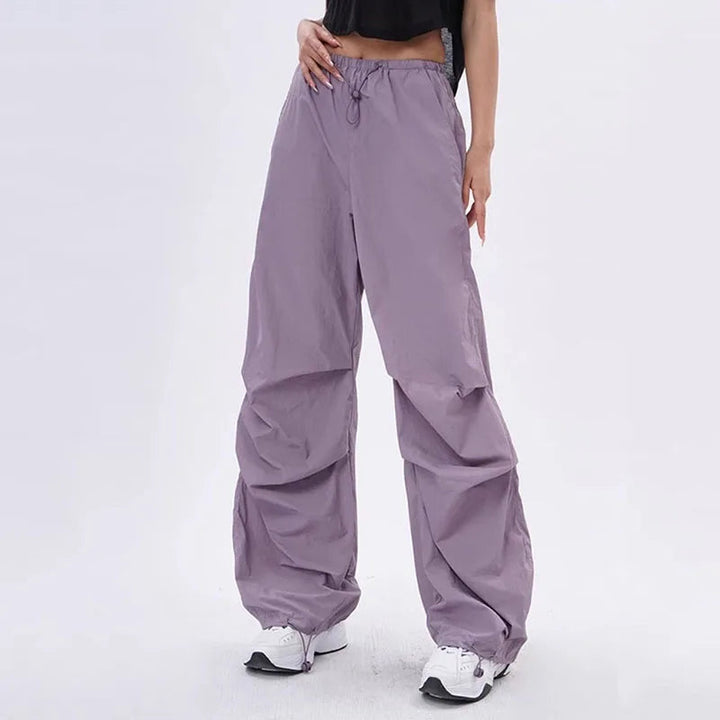 Women's Wide Leg Pants for Streetwear in Purple