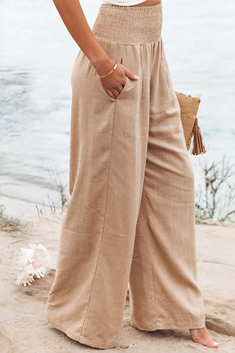 Women's Wide Leg Pants High-Waisted Flowing (2)
