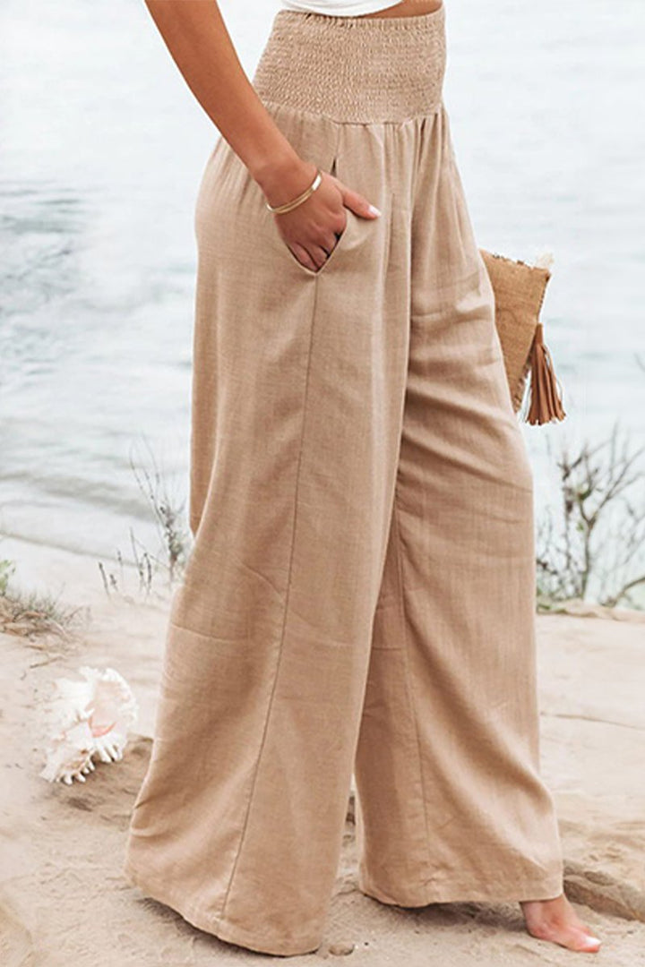 Women's Wide Leg Pants High-Waisted Flowing (2)