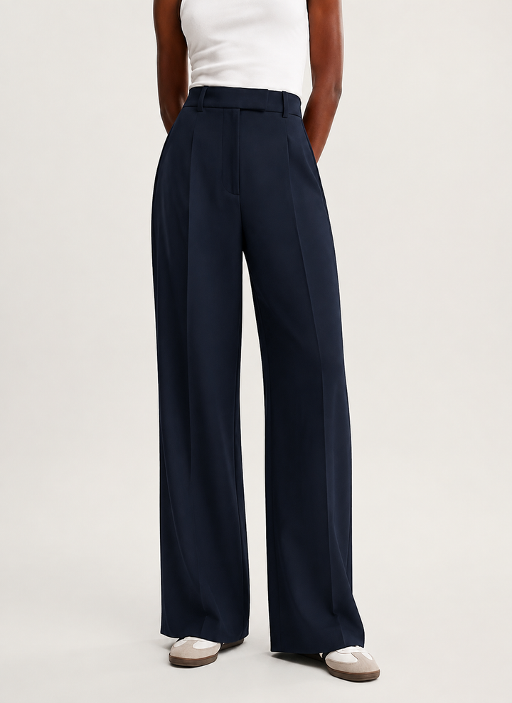 Women's Wide Leg Pants Tailored for Fall in Black