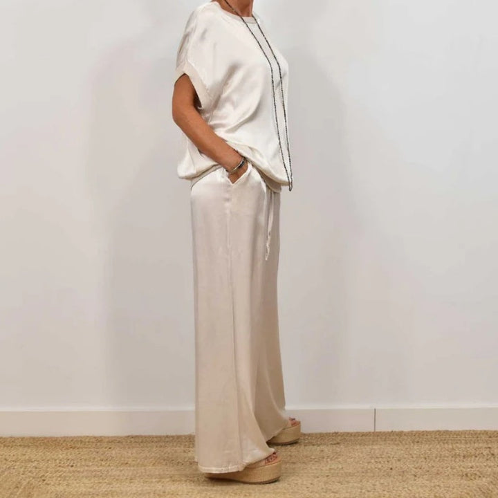 Women's Wide-Leg Trouser and Shirt Set (5)