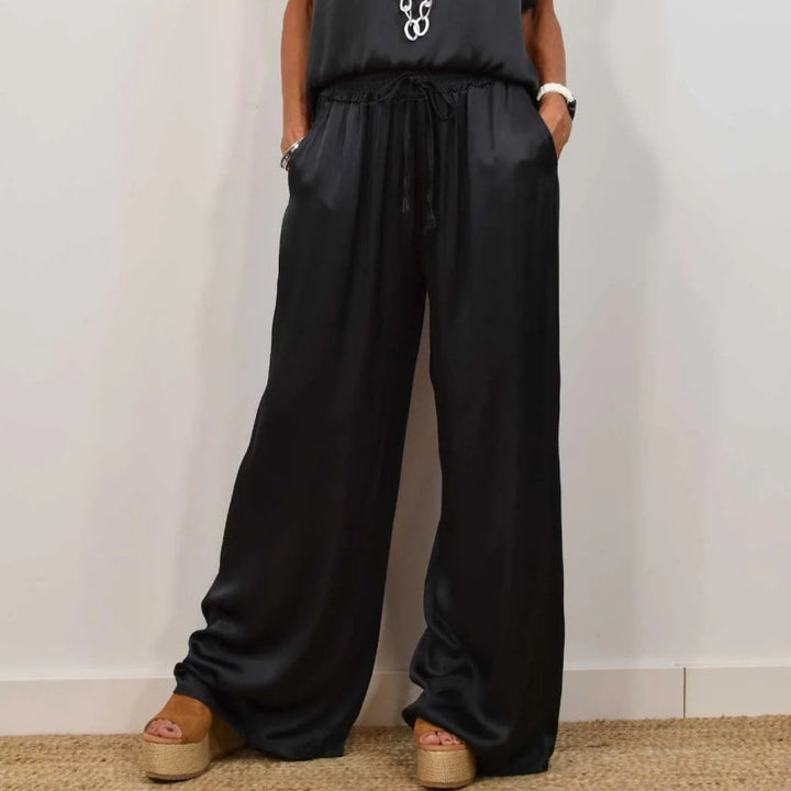 Women's Wide-Leg Trouser and Shirt Set (8)