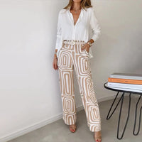 Chloe | Women's Wide-Leg Trousers and Button Shirt Set