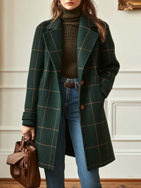Zoey | Women's Winter Coat in Tailored Plaid Tweed