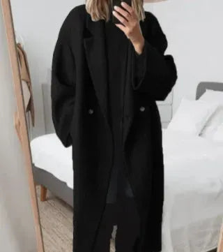 Women's Winter Coat with Oversized Relaxed Fit in Black