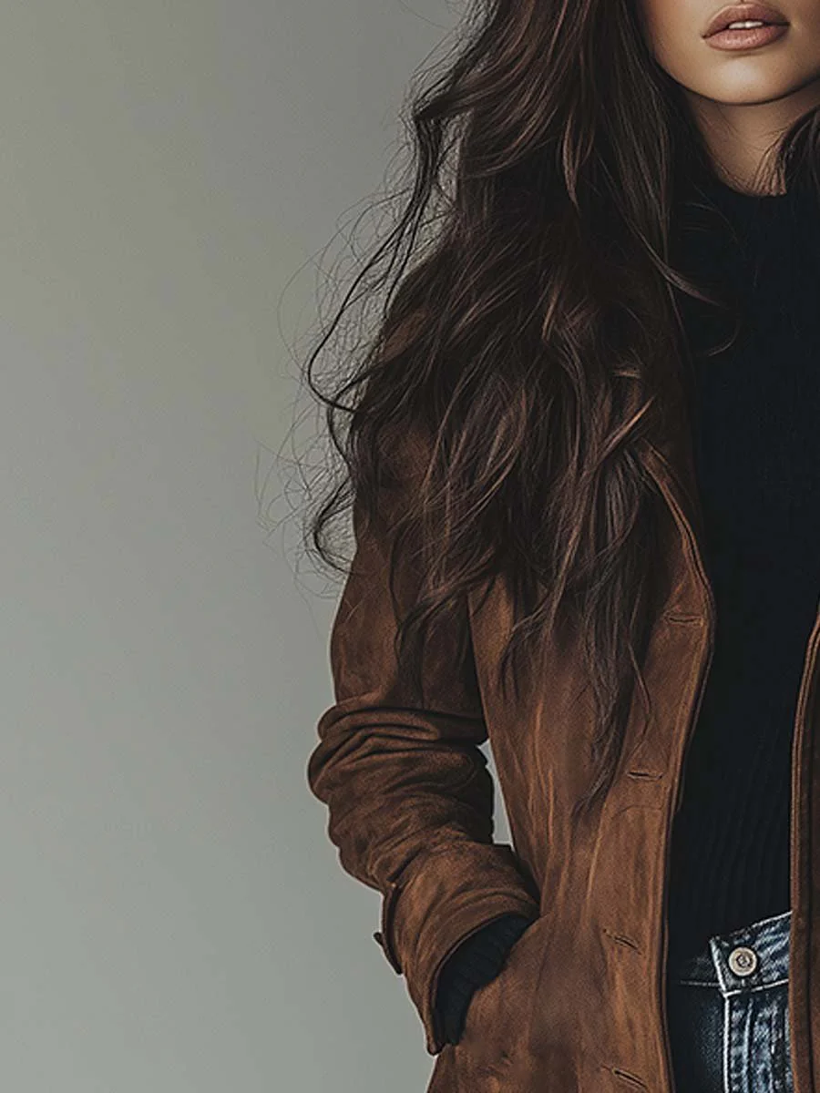 Women's Winter Coat with Vintage Trench Look (2)