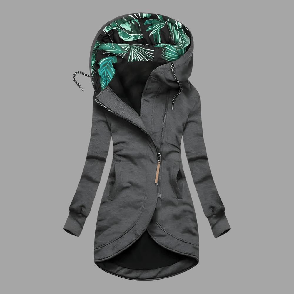 Women's Winter Jacket with Shell for Fall in Grey